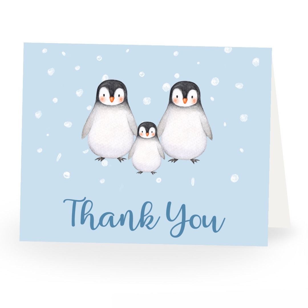 Penguin Baby Shower Thank You Card