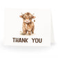 Highland Cow Baby Shower Thank You Card