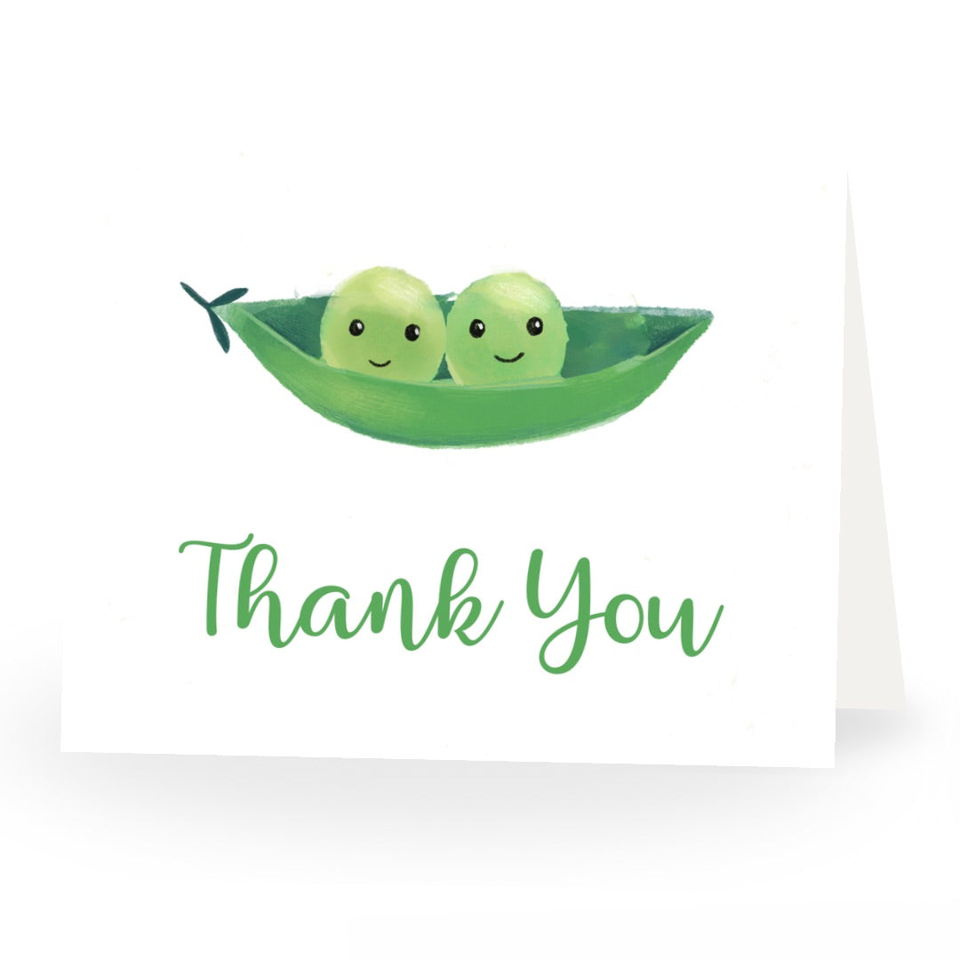 Peas in a Pod Baby Shower Thank You Card