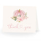 Painted Pumpkin Pink Baby Shower Thank You Card