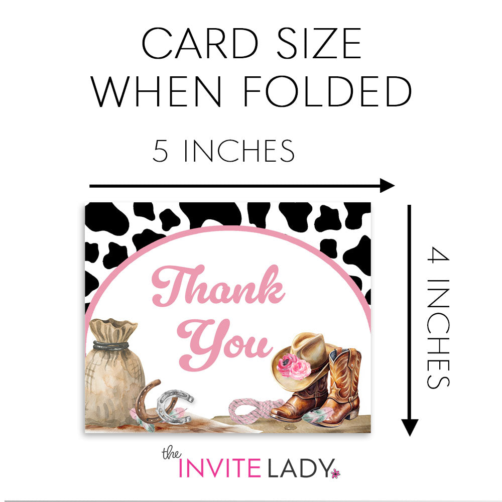 Cowgirl Thank You Card