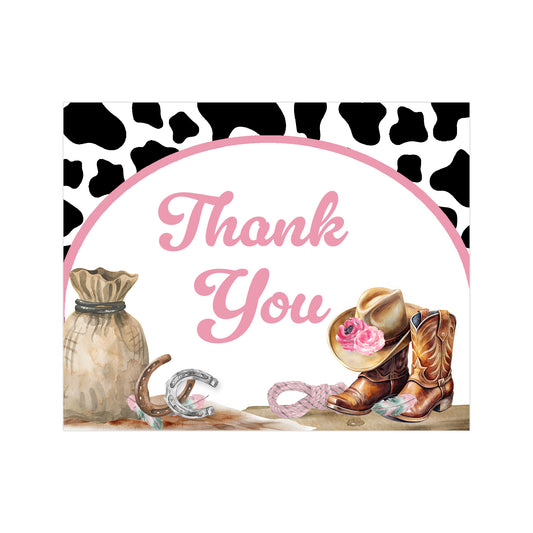 Cowgirl Thank You Card