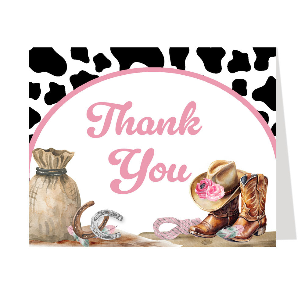 Cowgirl Thank You Card