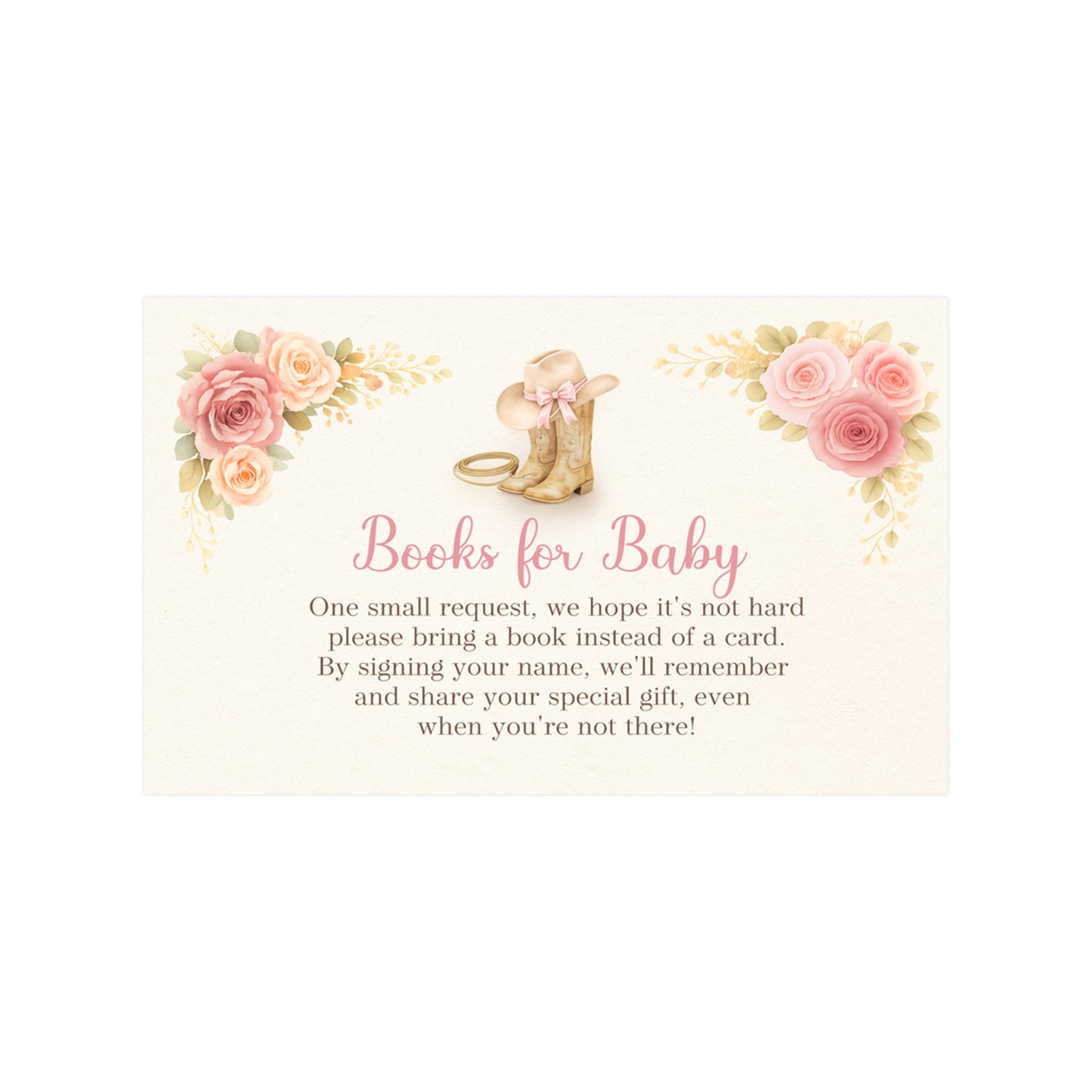 Cowgirl Bring A Book Inserts