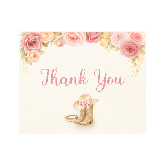 Cowgirl Thank You Card