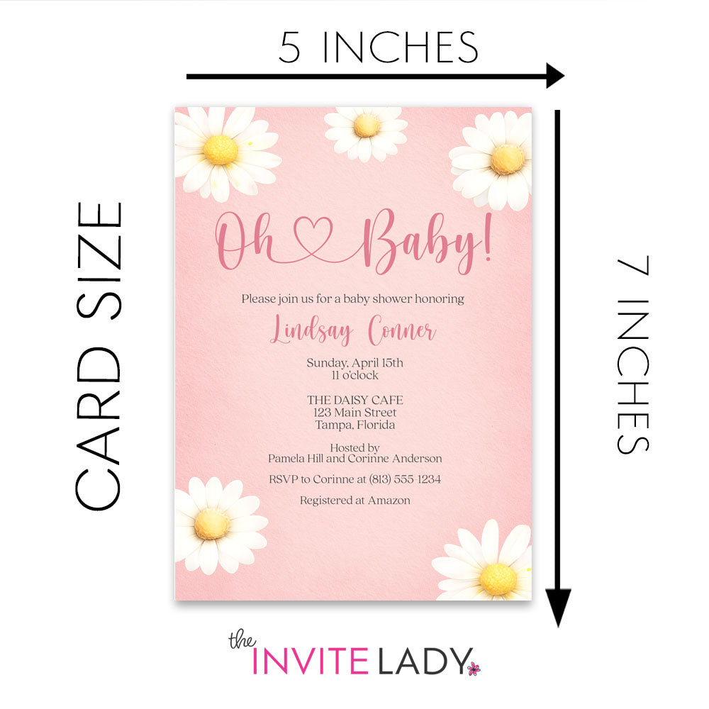 Daisy Baby Shower Invitation
