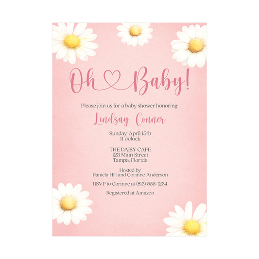 Daisy Baby Shower Invitation