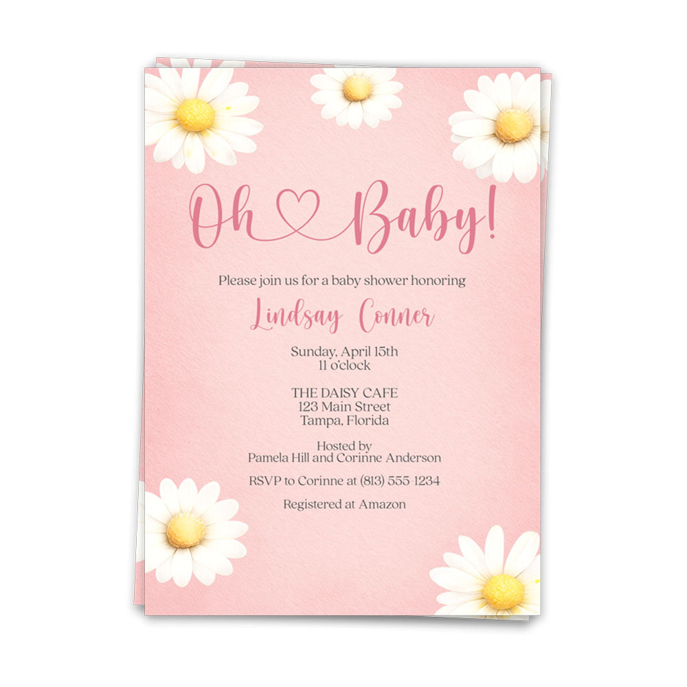 Daisy Baby Shower Invitation