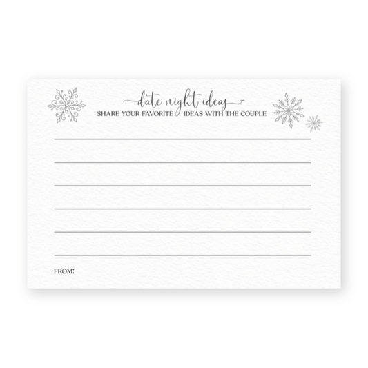 Snow in Love Date Night Cards