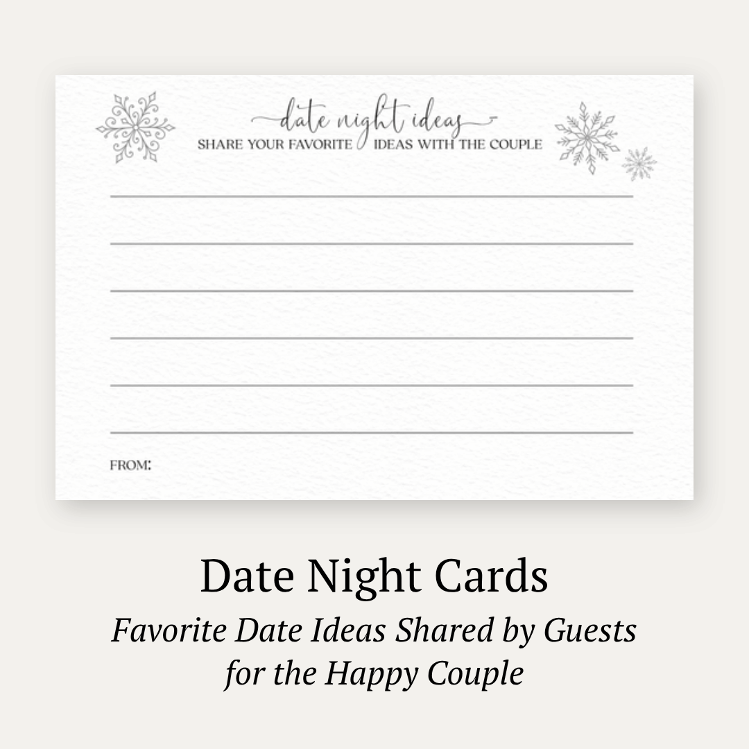 Snow in Love Date Night Cards