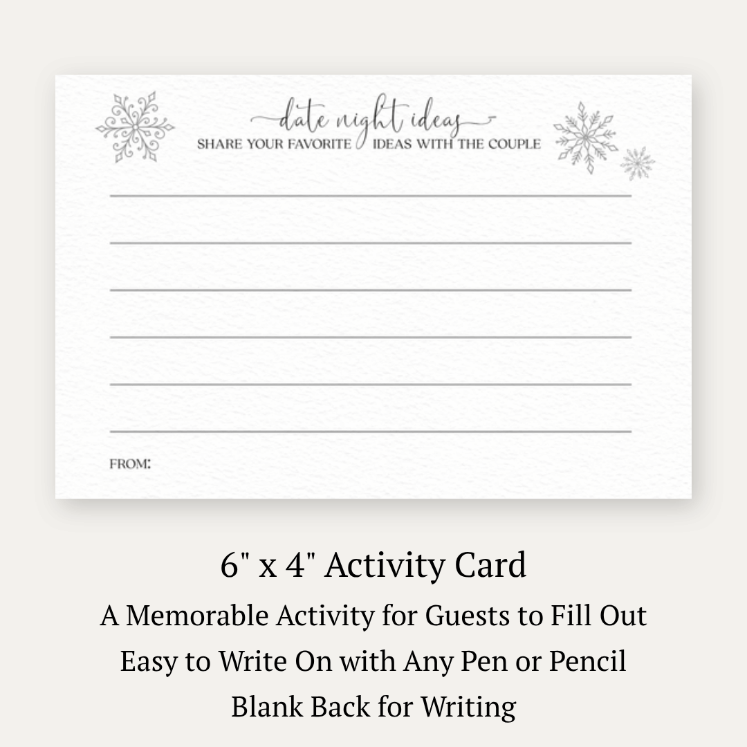 Snow in Love Date Night Cards