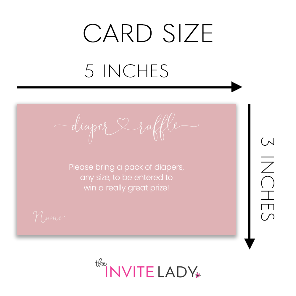 Hello Baby Girl Diaper Raffle Ticket