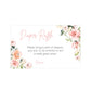 It's A Girl Pink and Green Floral Diaper Insert Card