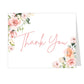 It's A Girl Pink & Green Floral Thank You Card