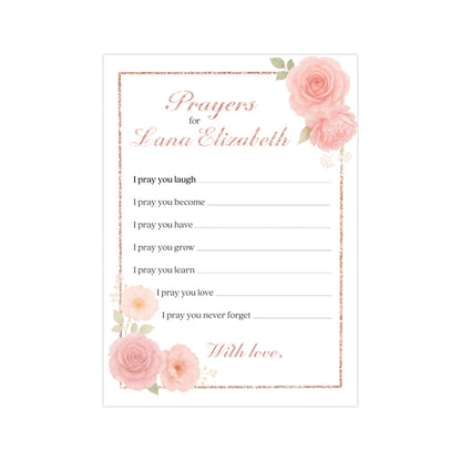 Floral Corners Prayer Cards