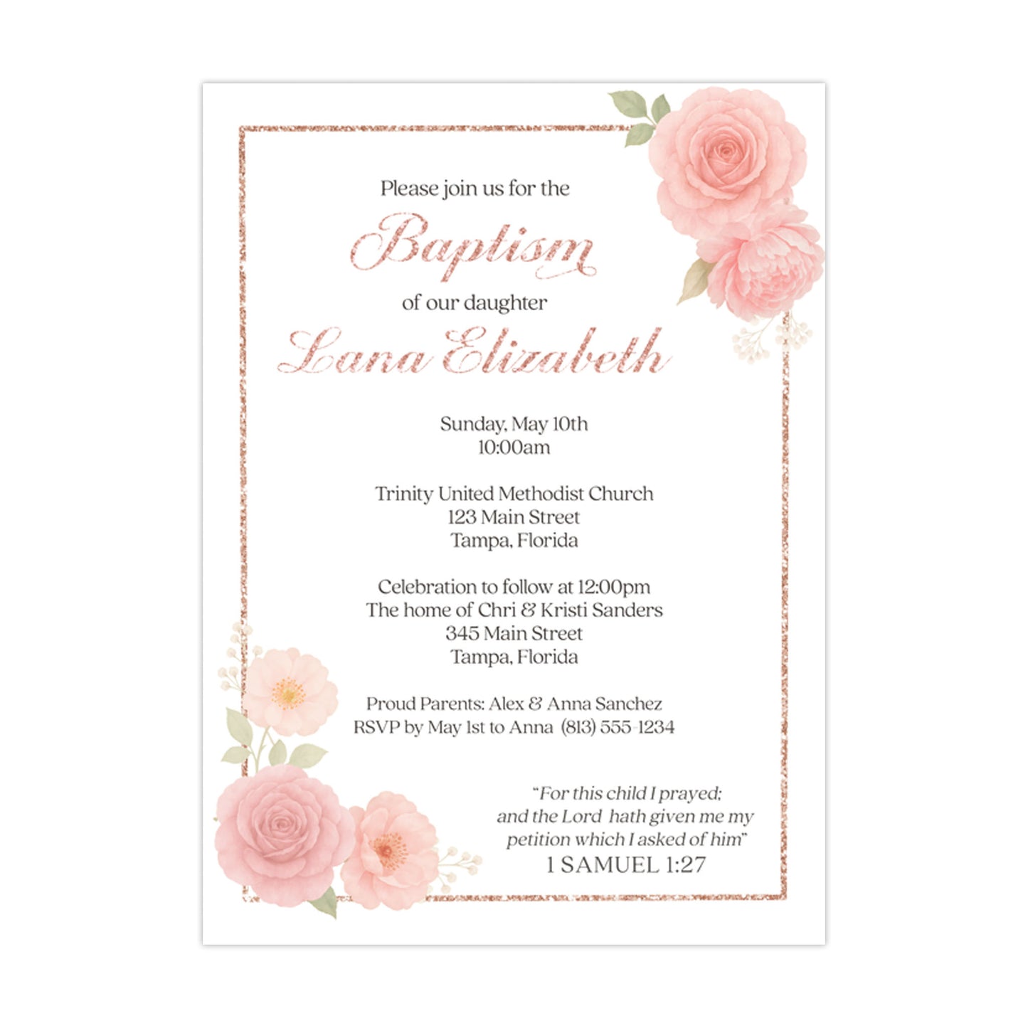 Floral Corners Invitation