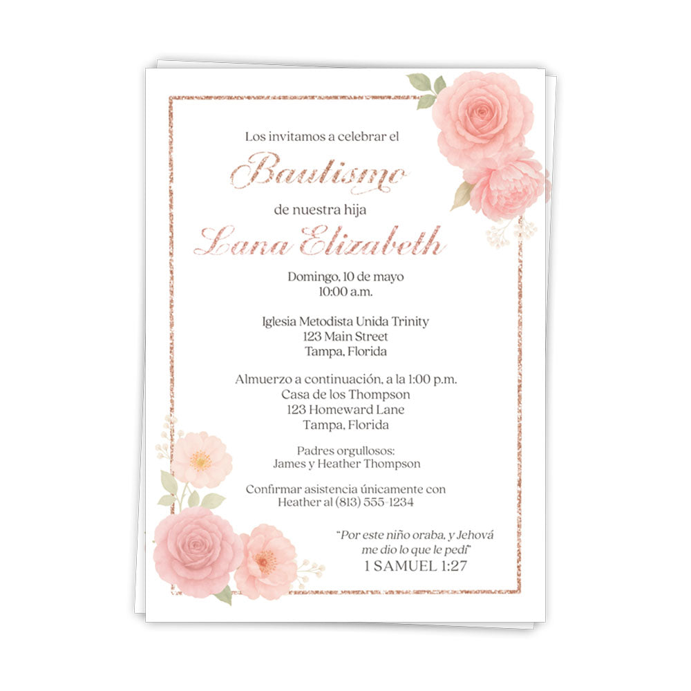 Floral Corners Invitation