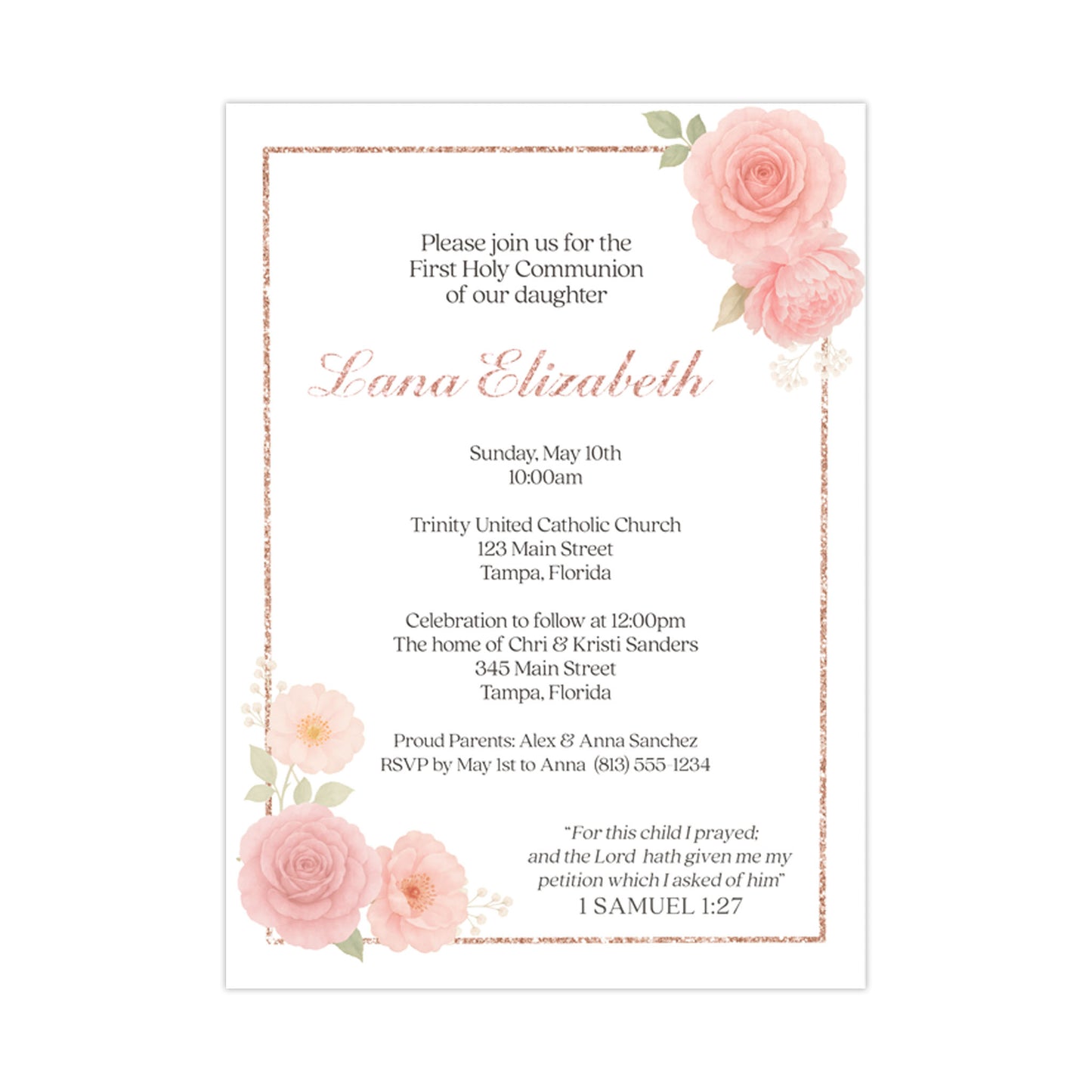 Floral Corners Invitation