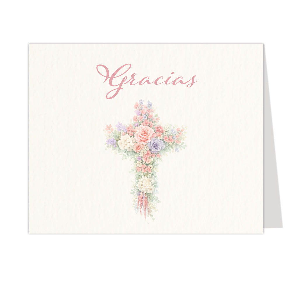 Watercolor Cross Thank You Card