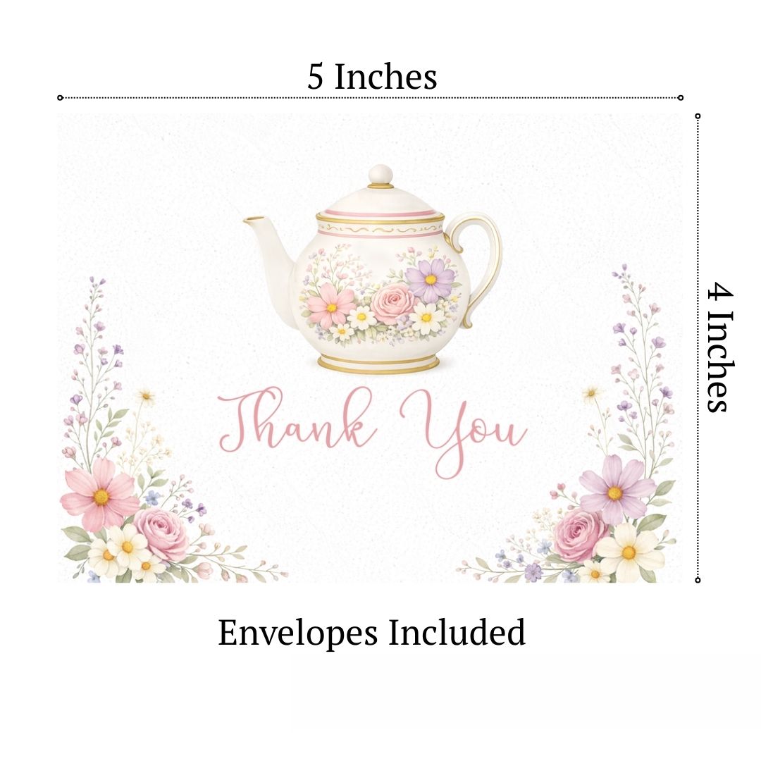 Bridal Garden Tea Party Thank You Card
