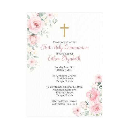 Gracefully Yours Girls Floral First Holy Communion
