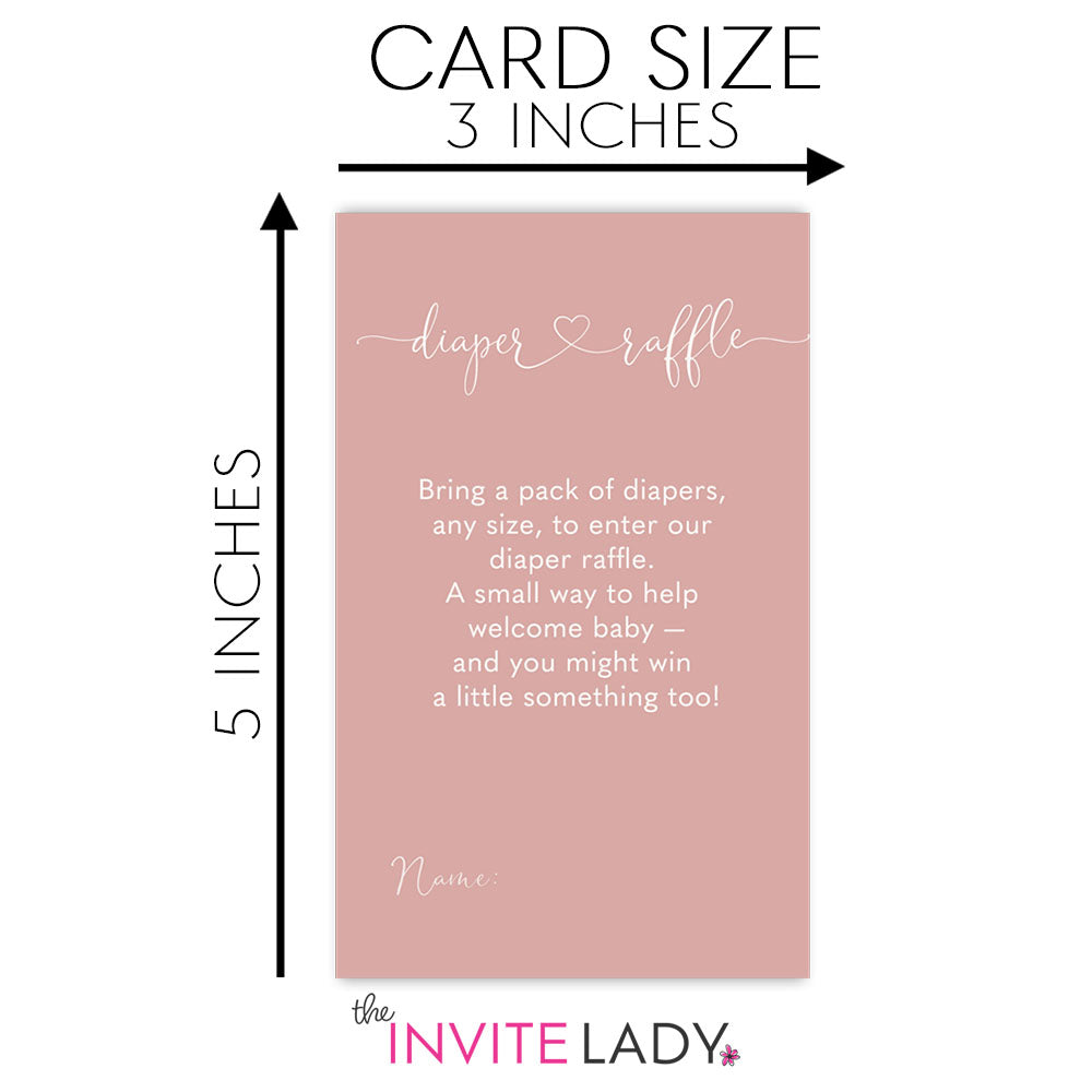 Hello Baby Girl Diaper Raffle Ticket