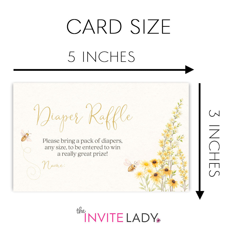 Honey Bee Diaper Raffle Ticket