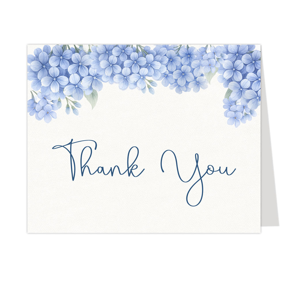 Hydrangea Blue Thank You Card