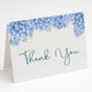Hydrangea Blue Thank You Card