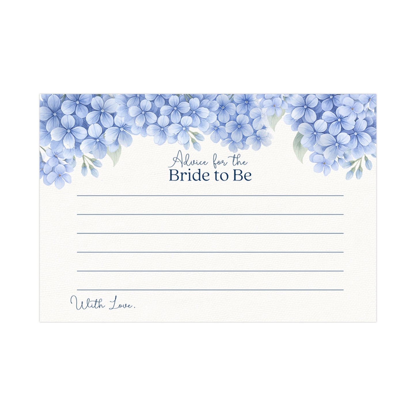 Hydrangea Advice for the Bride Card