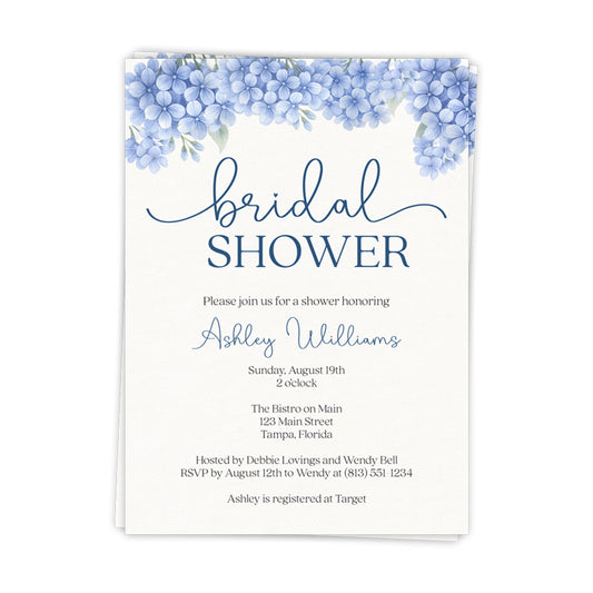 Hydrangea Bridal Shower Invitation