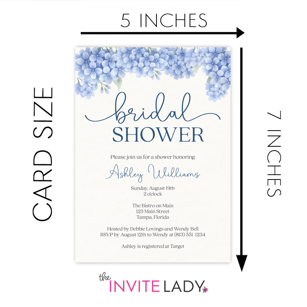 Hydrangea Bridal Shower Invitation