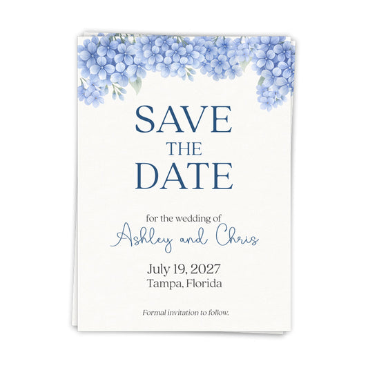 Hydrangea Save the Date Card