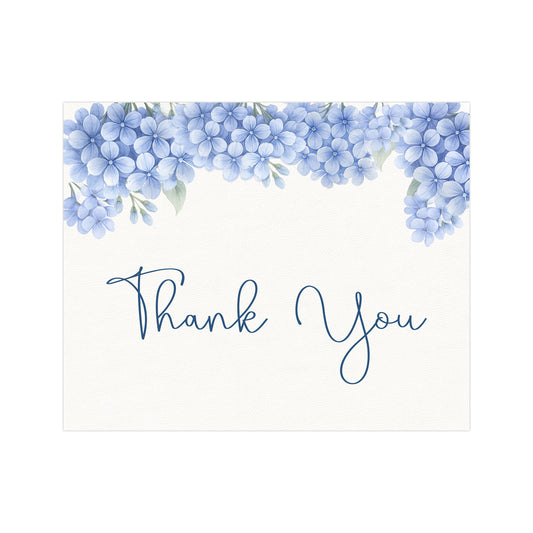 Hydrangea Blue Thank You Card