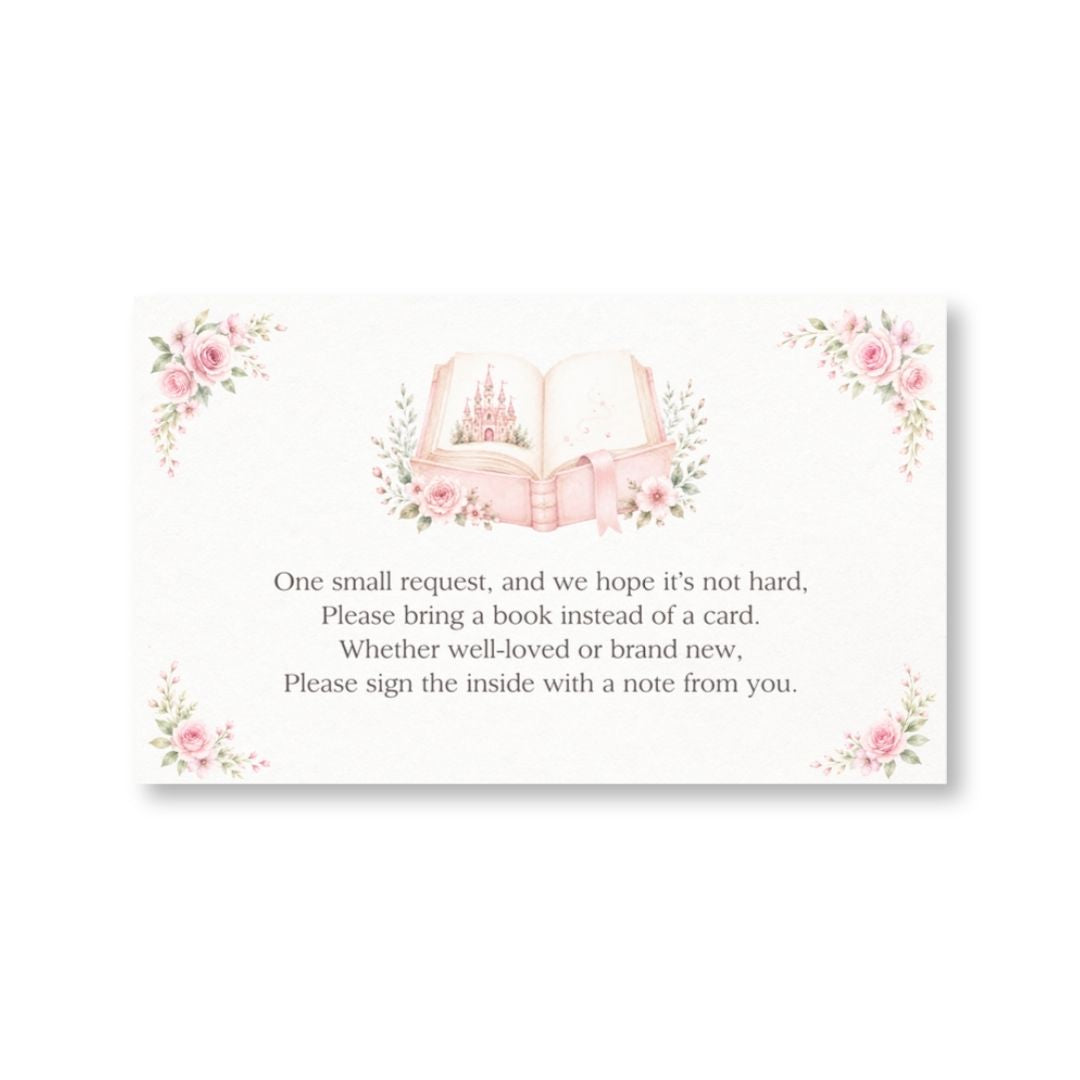 Pretty Princess Bring a Book Card