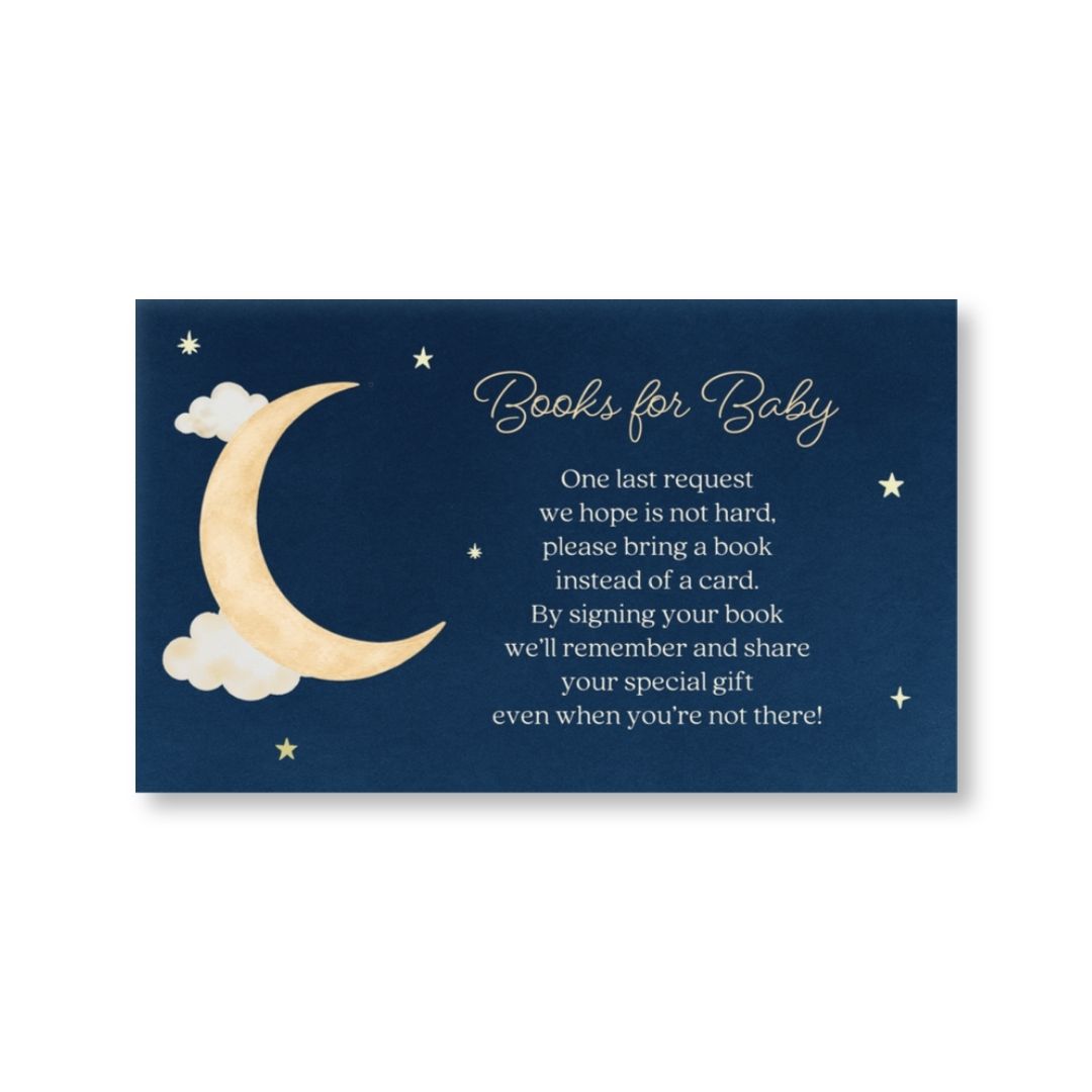 Over the Moon Bring a Book Card