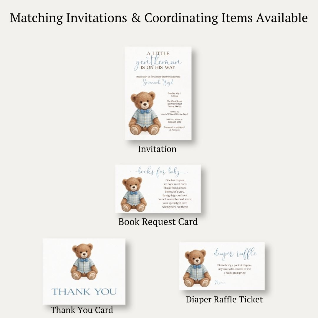 A Little Gentleman Bring a Book Card