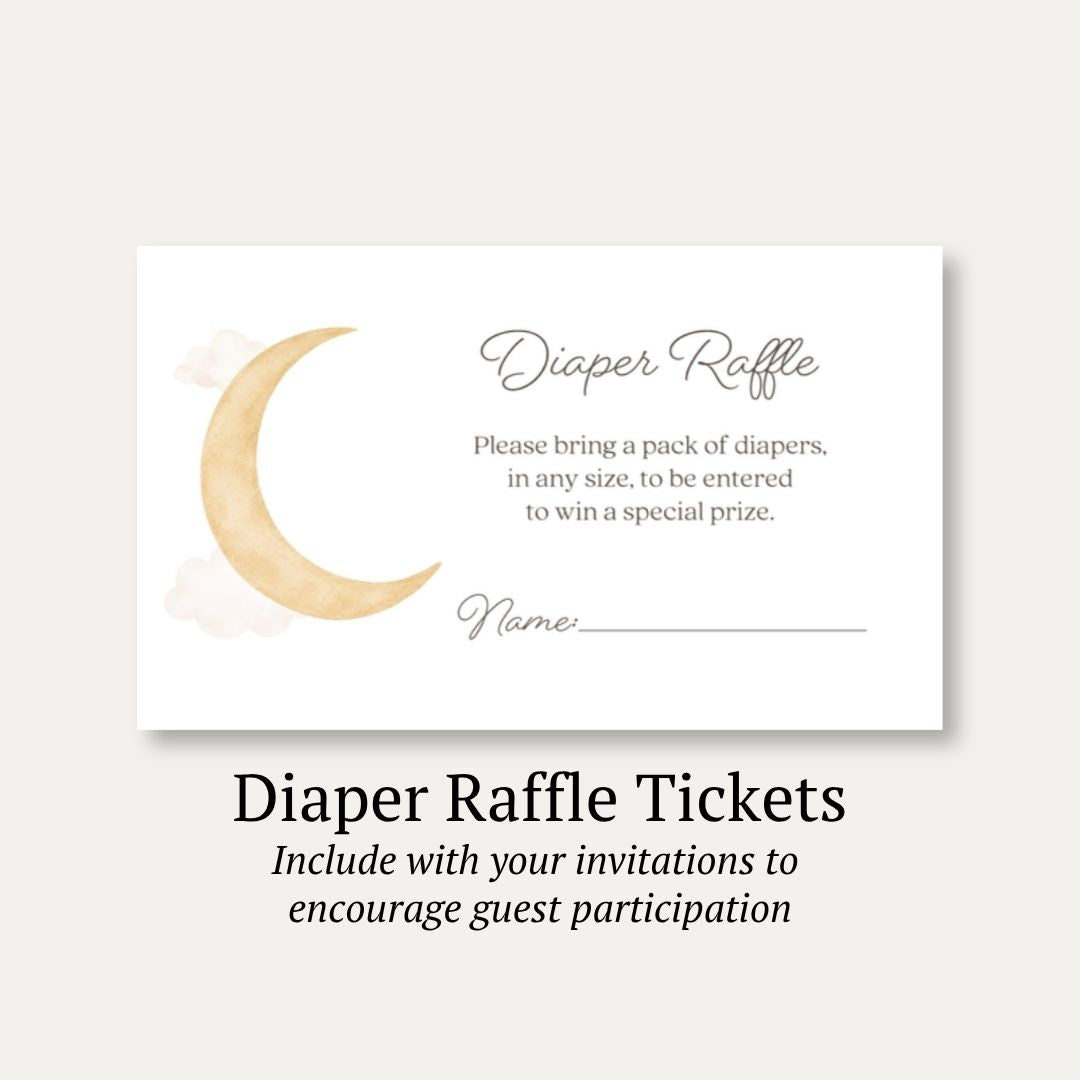 Over the Moon Neutral Diaper Raffle Ticket