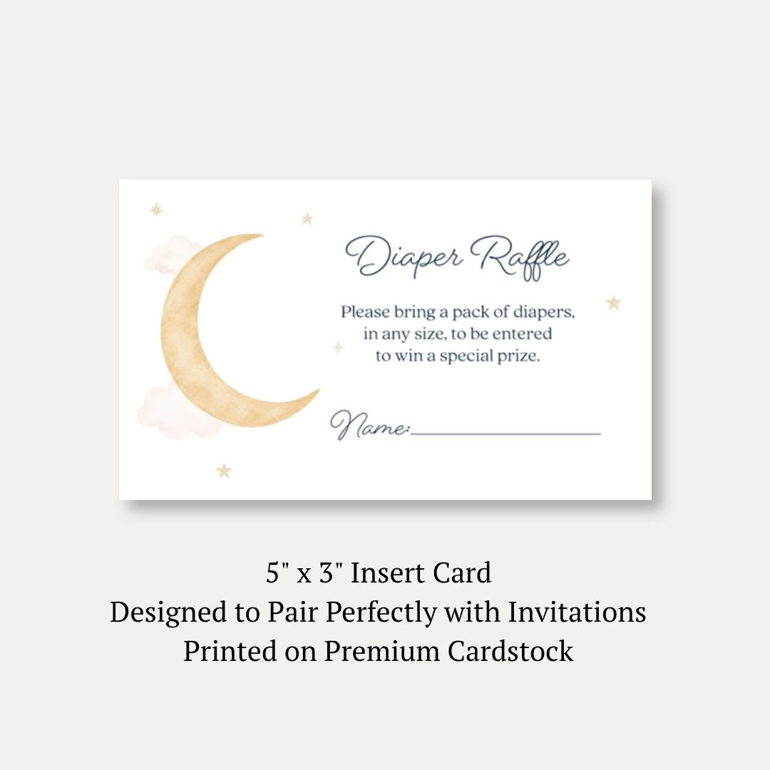 Over the Moon Diaper Raffle Ticket