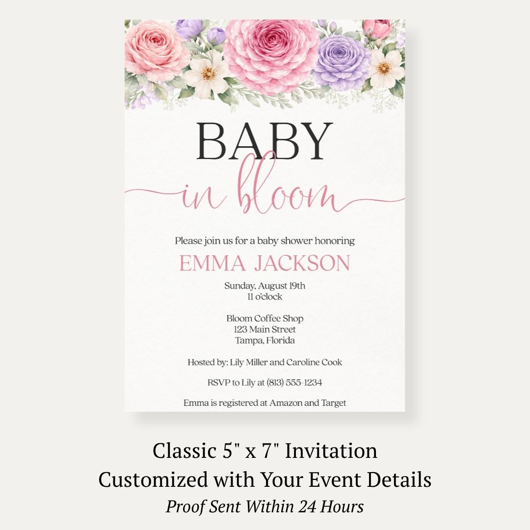Baby in Bloom Invitation