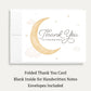 Over the Moon Neutral Baby Shower Thank You Card