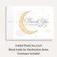 Over the Moon Girl Baby Shower Thank You Card