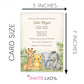 Watercolor Safari Animals Invitation