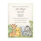 Watercolor Safari Animals Invitation