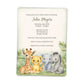 Watercolor Safari Animals Invitation