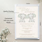 Twin Elephant Baby Shower Invitation