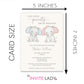 Twin Elephant Baby Shower Invitation