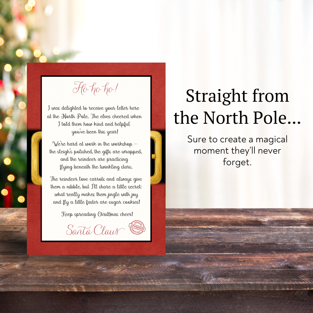 Letters to Santa Kit – Christmas Cards for Kids with Stickers, Pencils & Nice Notices | Made in USA | 26-Piece Set