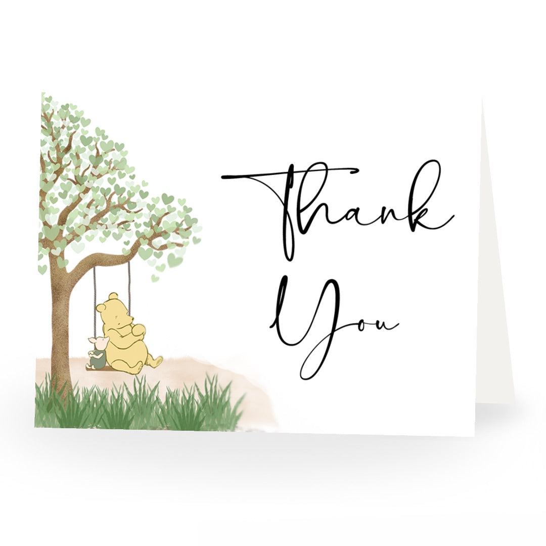 Winnie Horizontal Baby Shower Thank You Card