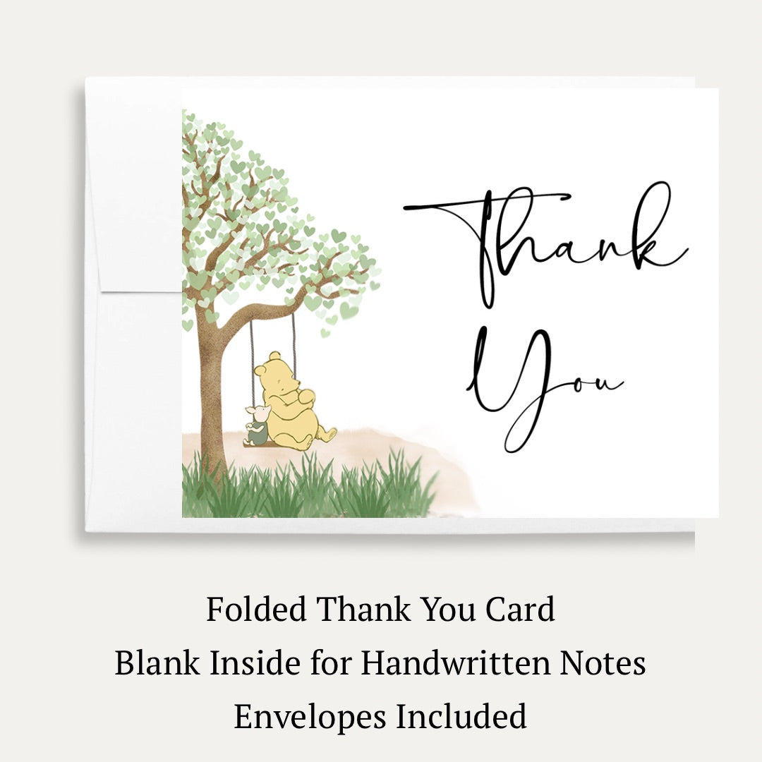 Winnie Horizontal Baby Shower Thank You Card